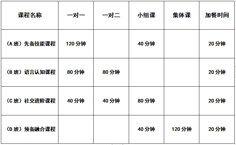 进阶早期密集课程